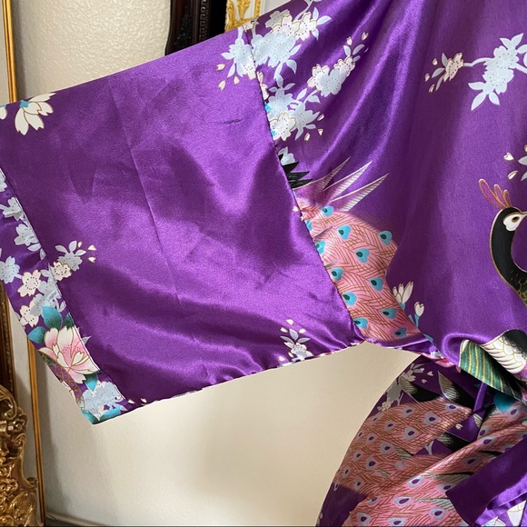 Sam Well Peacock & Glowers Kimono Style Robe - Picture 8 of 11